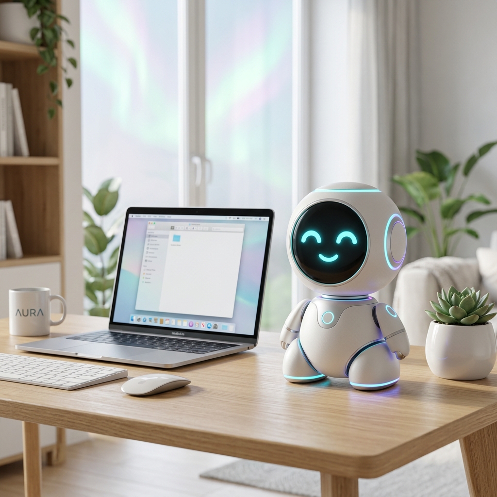 Mô hình Robot Trợ lý để bàn Aura AI